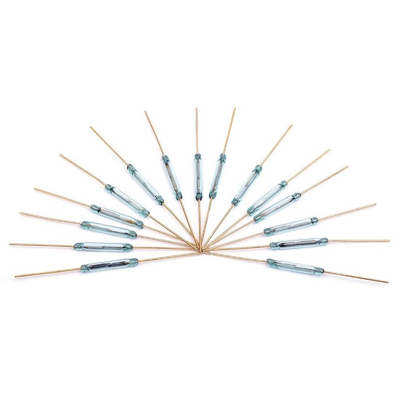 Cylewet 15Pcs Reed Switch with Gilded Lead Normally Open (N/O) Magnetic Induction Switch Electromagnetic for Arduino (Pack of 15) CYT1065 - Image 1